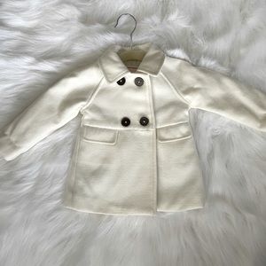 Beautiful cream dress coat, size 6-12 months